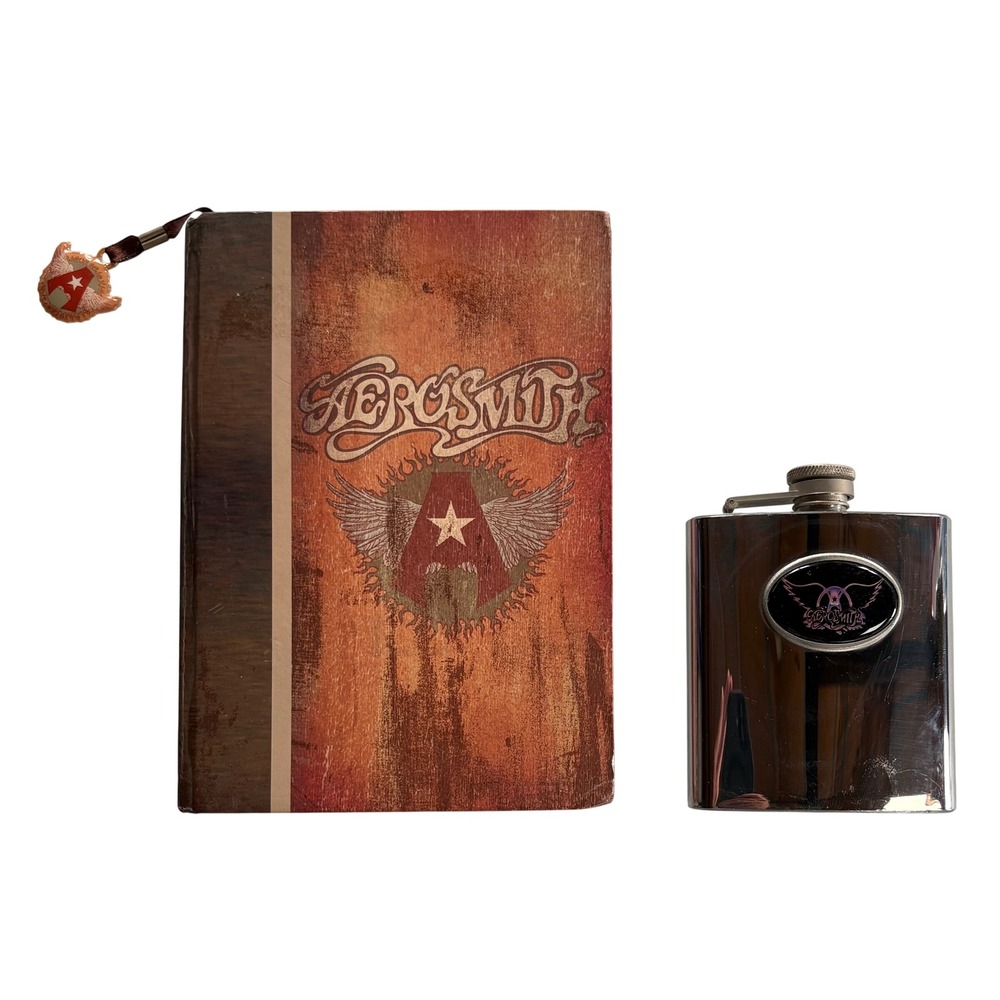 Aerosmith Rock Band Bundle 2010 Hardcover Journal and Stainless Steel Flask